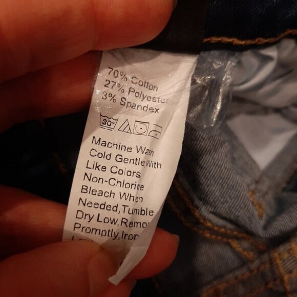 3/$20 SHEIN High Waist Skinny Jeans Faded Whiskered Stretch Denim - Picture 14 of 14